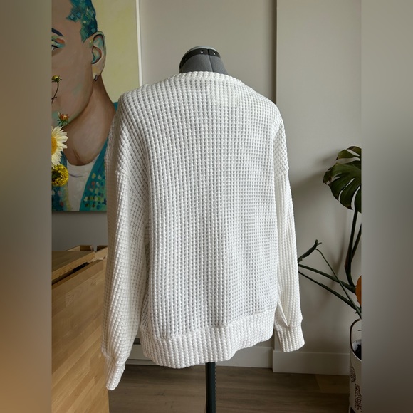 Tatras Japan Designer White Waffle Sweater - Picture 7 of 7